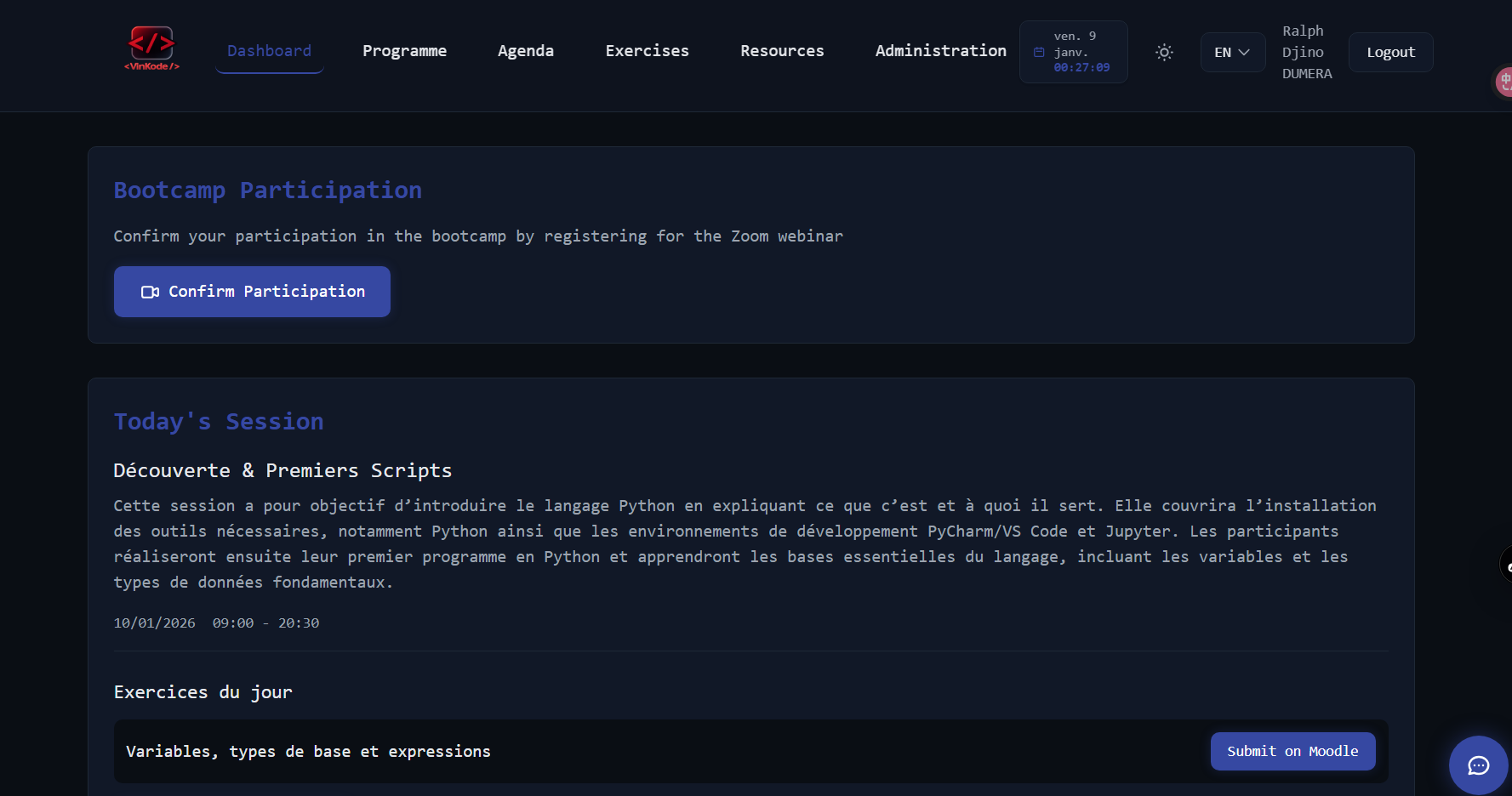 VinKode Bootcamp Platform